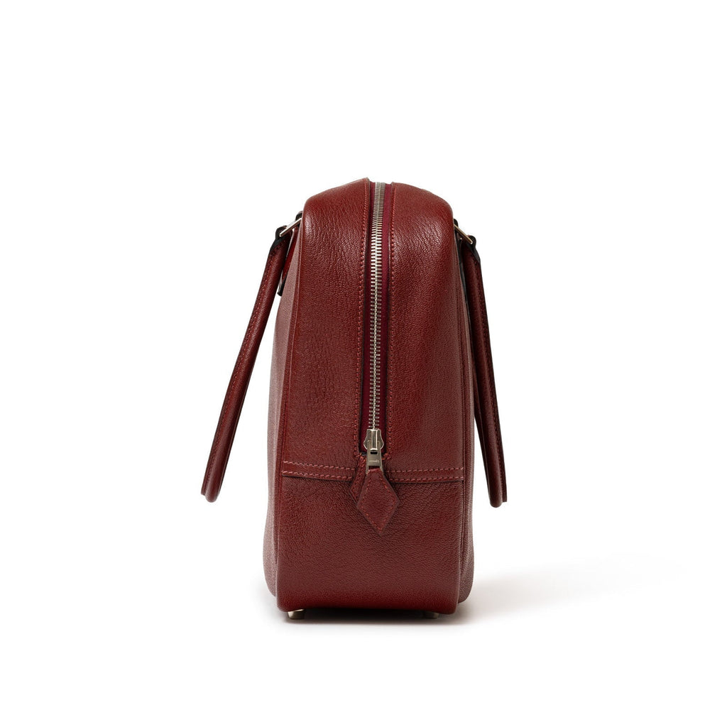 Hermès Plume 32 Rouge H Chevre Palladium Hardware