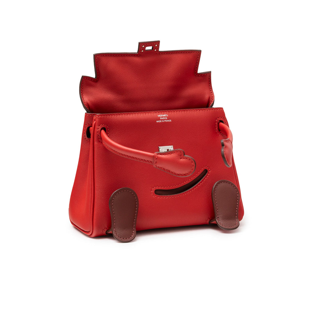 Hermès Quelle Idolle Kelly Doll Rouge Radieux Rouge H Swift Palladium Hardware