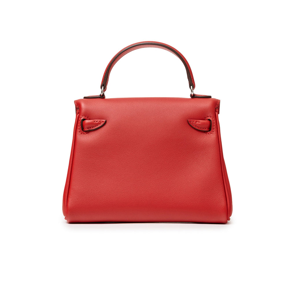 Hermès Quelle Idolle Kelly Doll Rouge Radieux Rouge H Swift Palladium Hardware