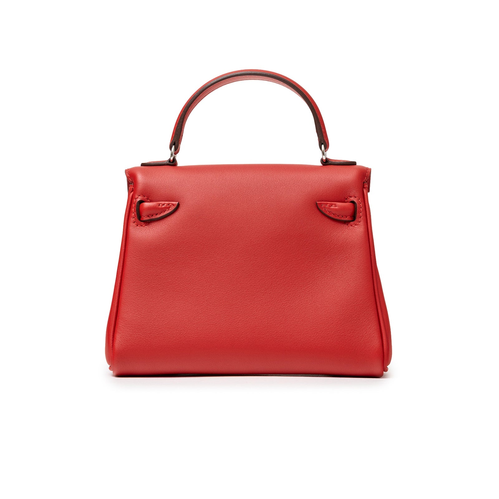 Hermès Quelle Idolle Kelly Doll Rouge Radieux Rouge H Swift Palladium Hardware