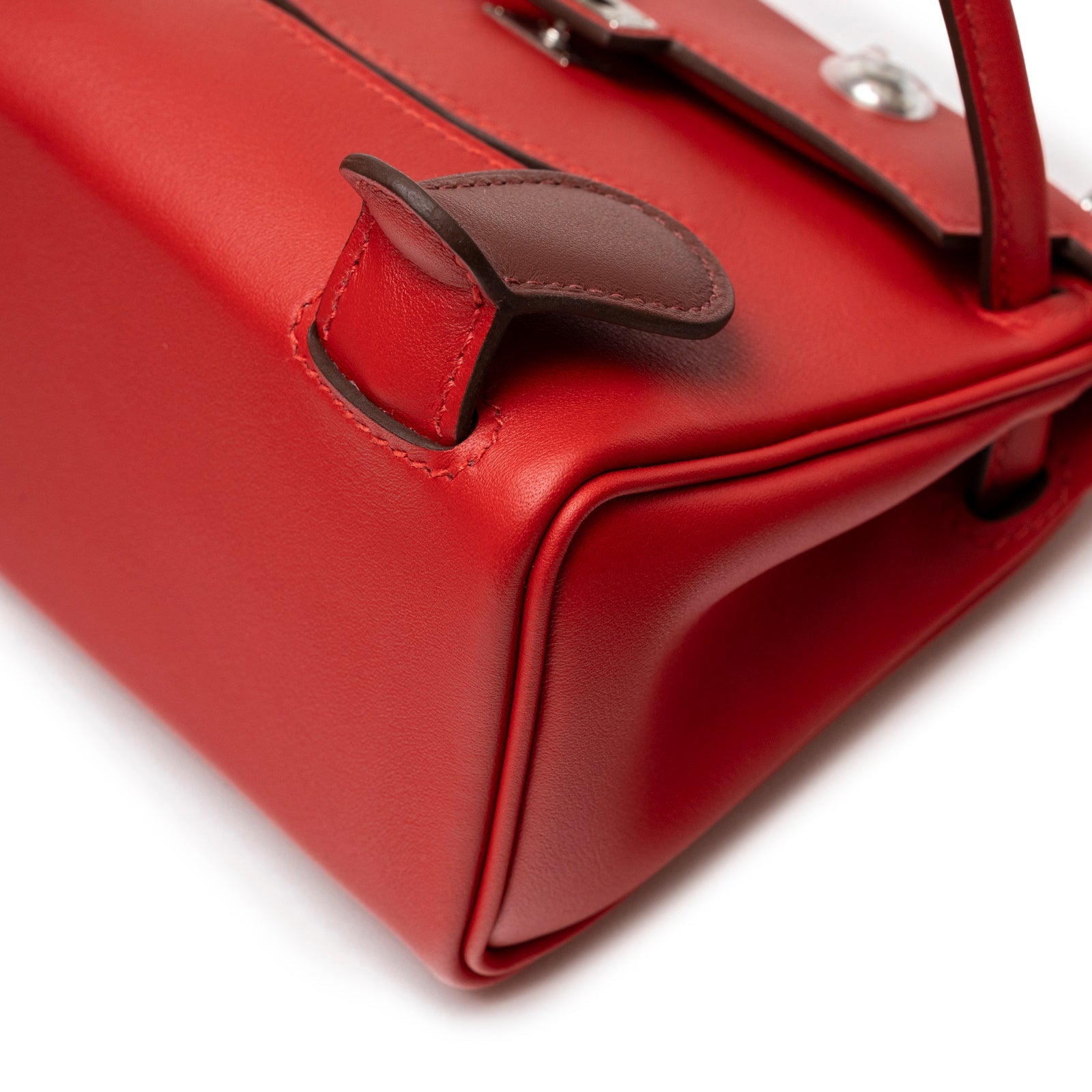 Hermès Quelle Idolle Kelly Doll Rouge Radieux Rouge H Swift Palladium Hardware