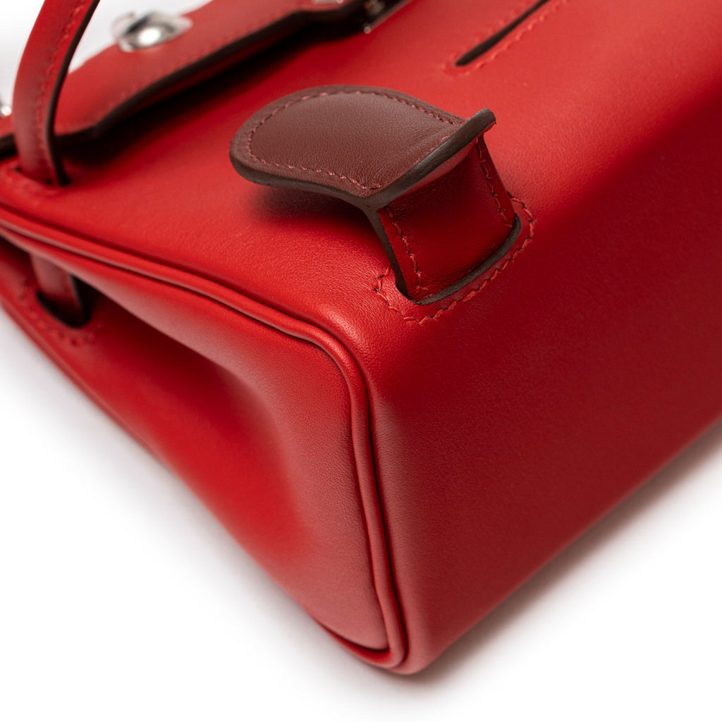 Hermès Quelle Idolle Kelly Doll Rouge Radieux Rouge H Swift Palladium Hardware
