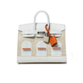 Hermès Sac Faubourg Birkin 20 White Matte Alligator Palladium Hardware
