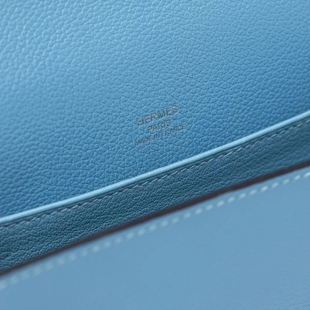Hermès Sac Mini Roulis Blue Evercolor Palladium Hardware