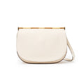 Hermès Sac Saut 25 Bag Clemence/Chevre Mysore Nata/Caramel/Etoupe Gold Hardware