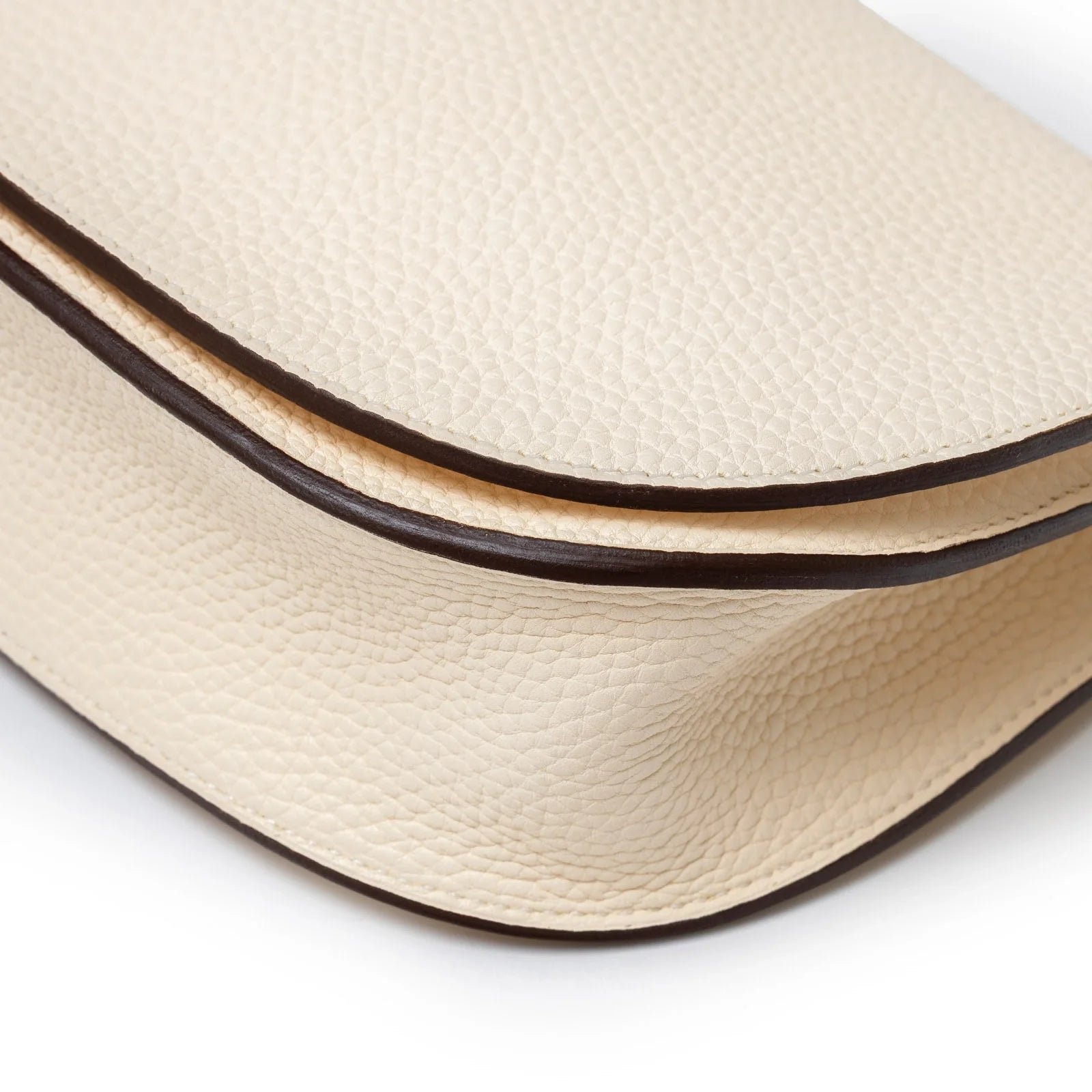 Hermès Sac Saut 25 Bag Clemence/Chevre Mysore Nata/Caramel/Etoupe Gold Hardware