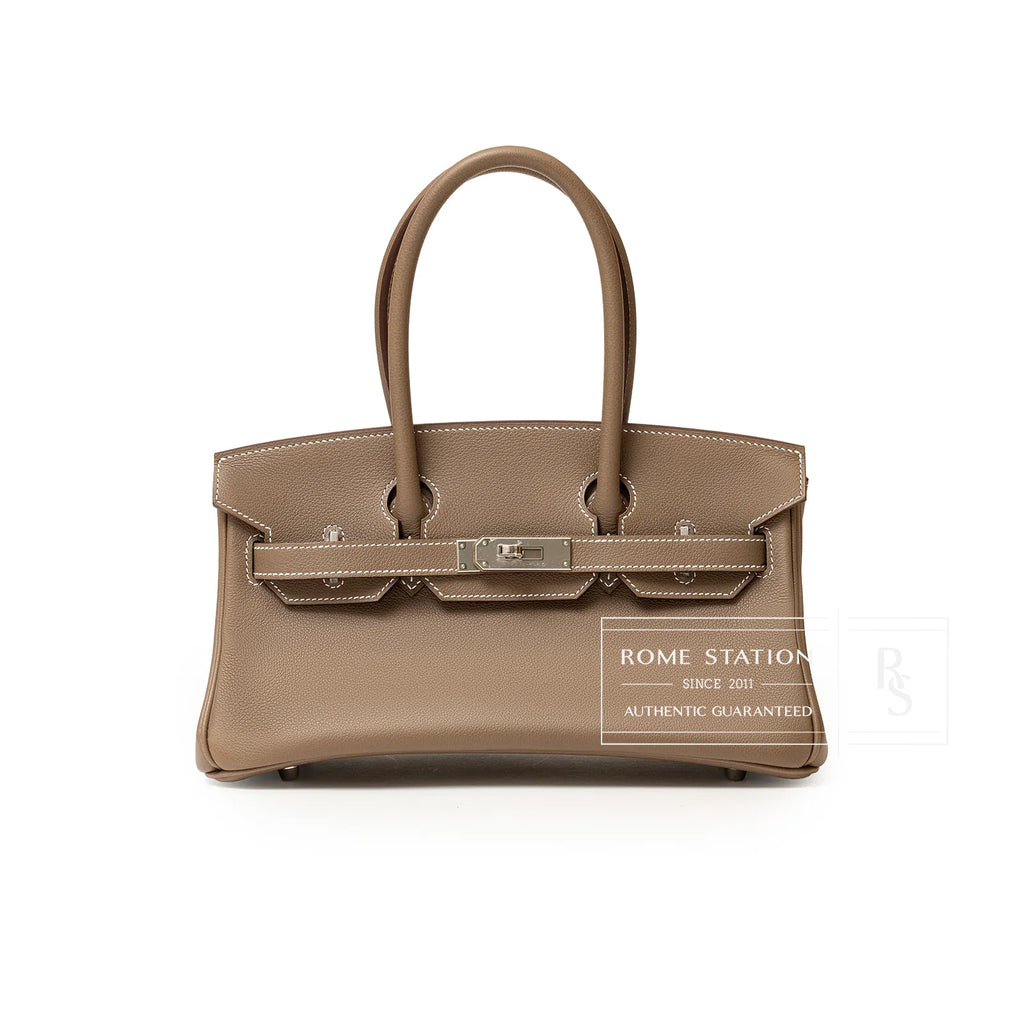 Hermès Shoulder Birkin 29 Etoupe Evercolor Palladium Hardware