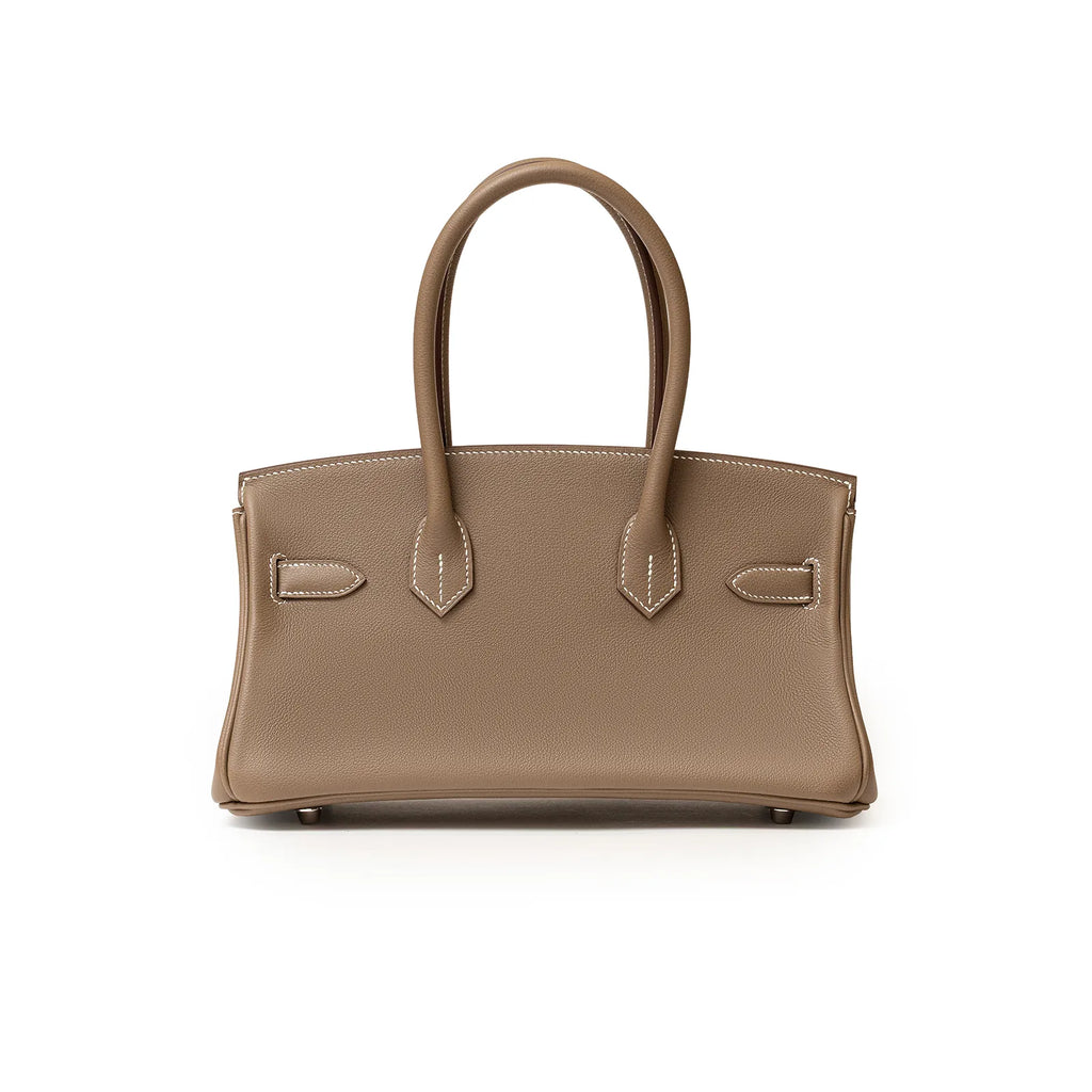 Hermès Shoulder Birkin 29 Etoupe Evercolor Palladium Hardware