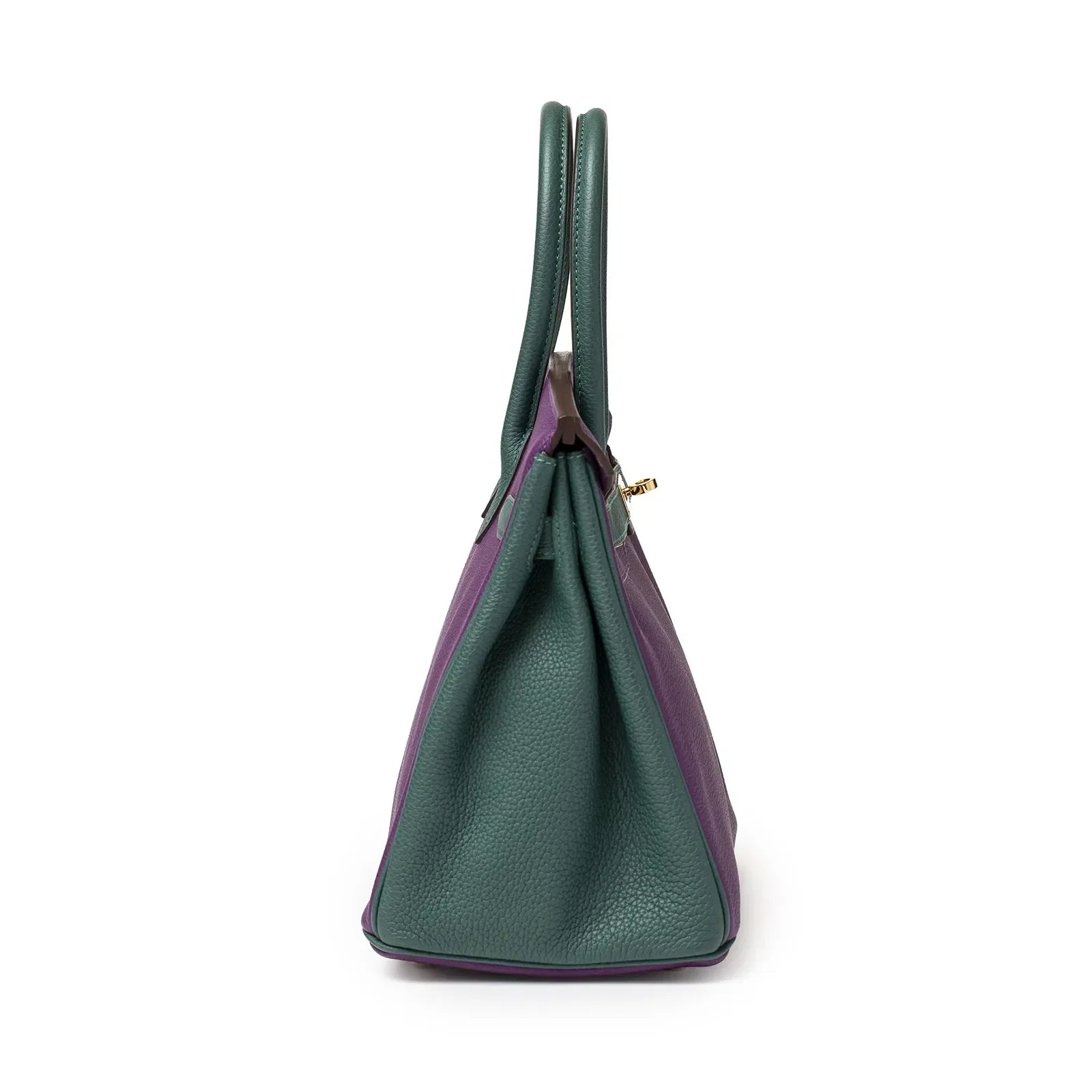 Hermès Special Order HSS Horseshoe Birkin 30 Anemone/Malachite Togo Gold Hardware