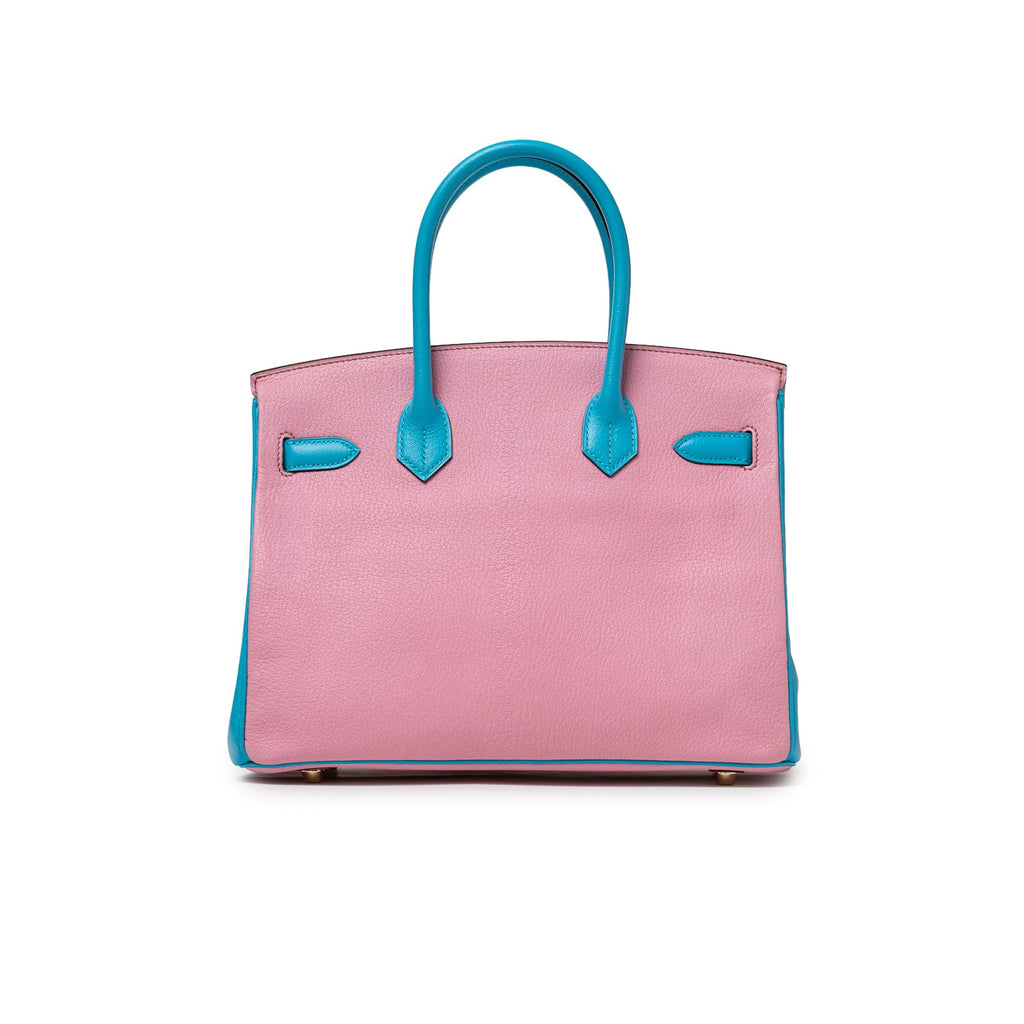 Hermès Special Order HSS Horseshoe Birkin 30 Bubble Gum Pink Celeste Chevre Mysore Brushed Gold Hardware