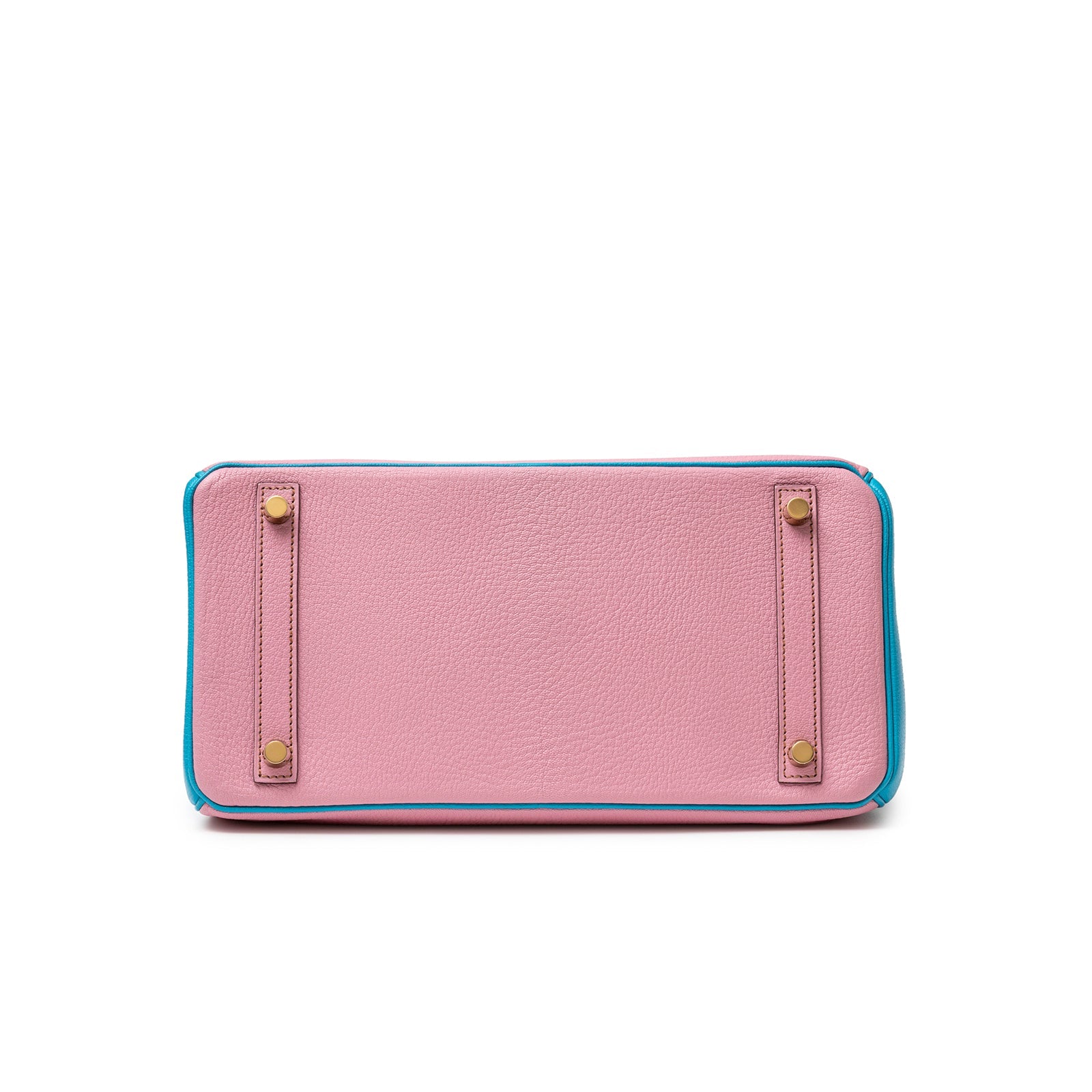 Hermès Special Order HSS Horseshoe Birkin 30 Bubble Gum Pink Celeste Chevre Mysore Brushed Gold Hardware