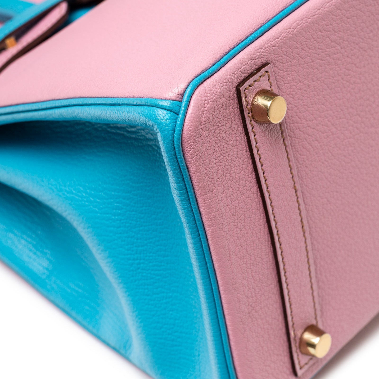 Hermès Special Order HSS Horseshoe Birkin 30 Bubble Gum Pink Celeste Chevre Mysore Brushed Gold Hardware