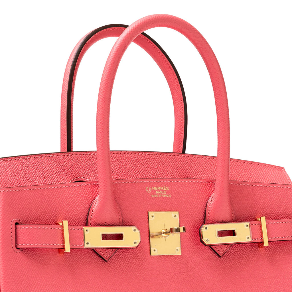 Hermès Special Order HSS Horseshoe Birkin 30 Rose Azalee Epsom Gold Hardware