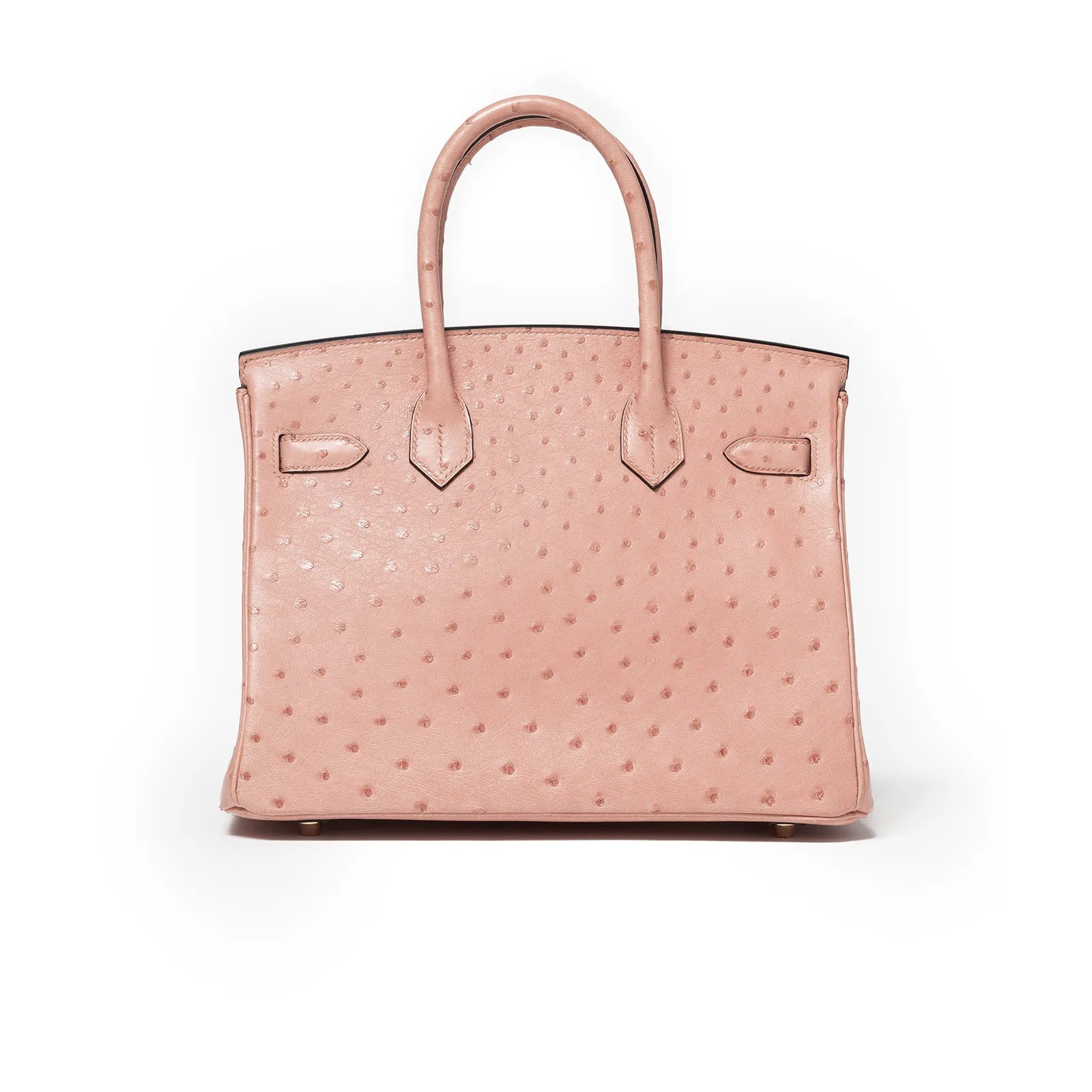 Hermès Special Order HSS Horseshoe Birkin 30 Terre Cuite/Gris Ostrich Brushed Gold Hardware