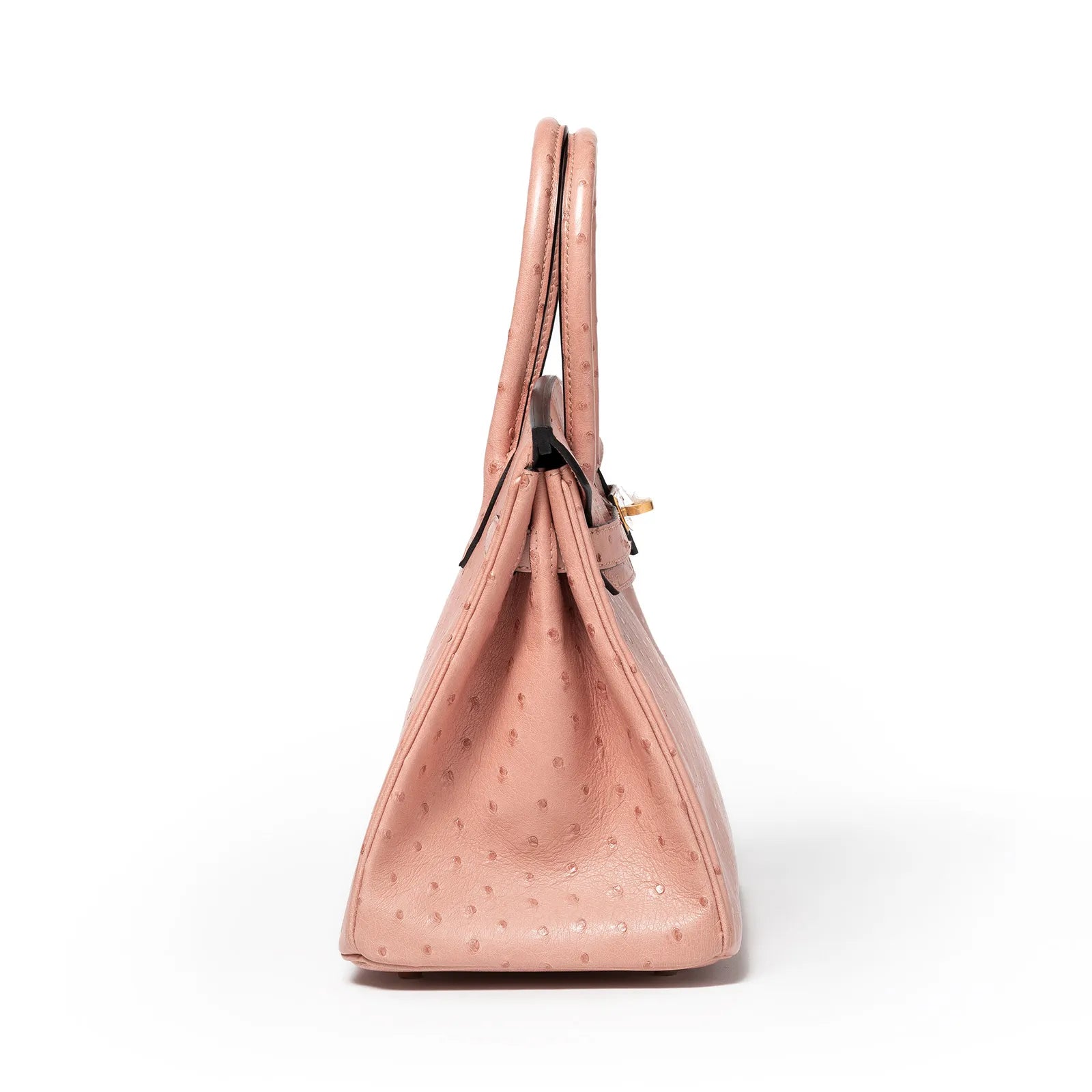 Hermès Special Order HSS Horseshoe Birkin 30 Terre Cuite/Gris Ostrich Brushed Gold Hardware