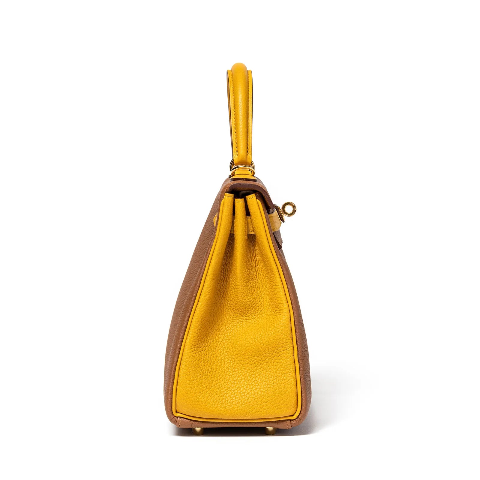 Hermès Special Order HSS Horseshoe Kelly 25 Gold/Jaune Ambre Togo Gold Hardware