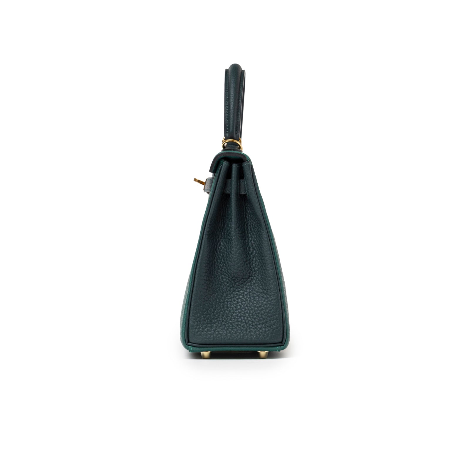 Hermès Special Order HSS Horseshoe Kelly 25 Malachite Vert Togo Gold Hardware