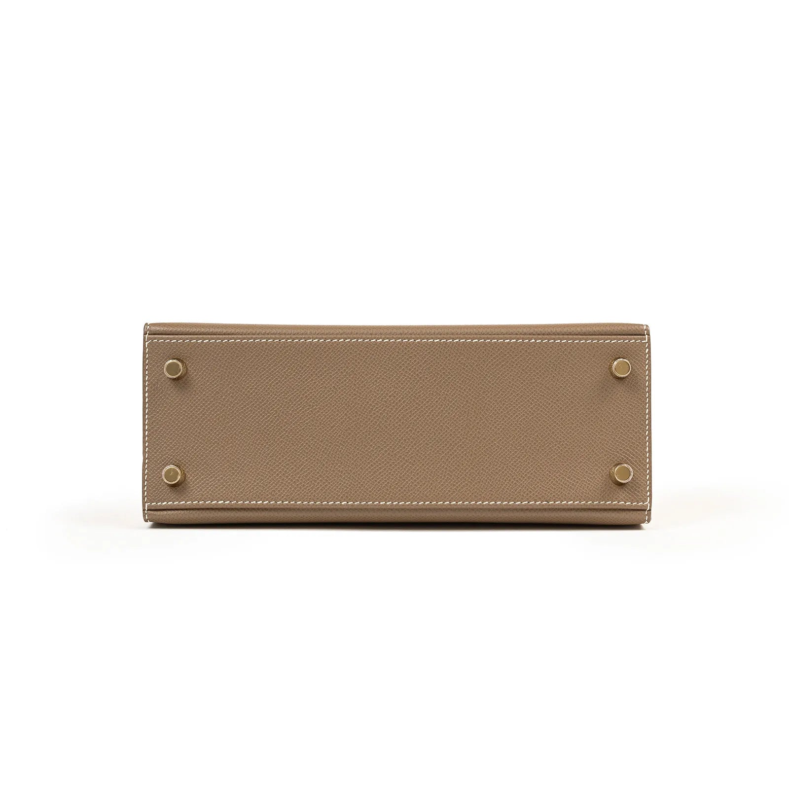 Hermès Special Order HSS Horseshoe Kelly 25 Sellier Etoupe/Craie Epsom Brushed Gold Hardware