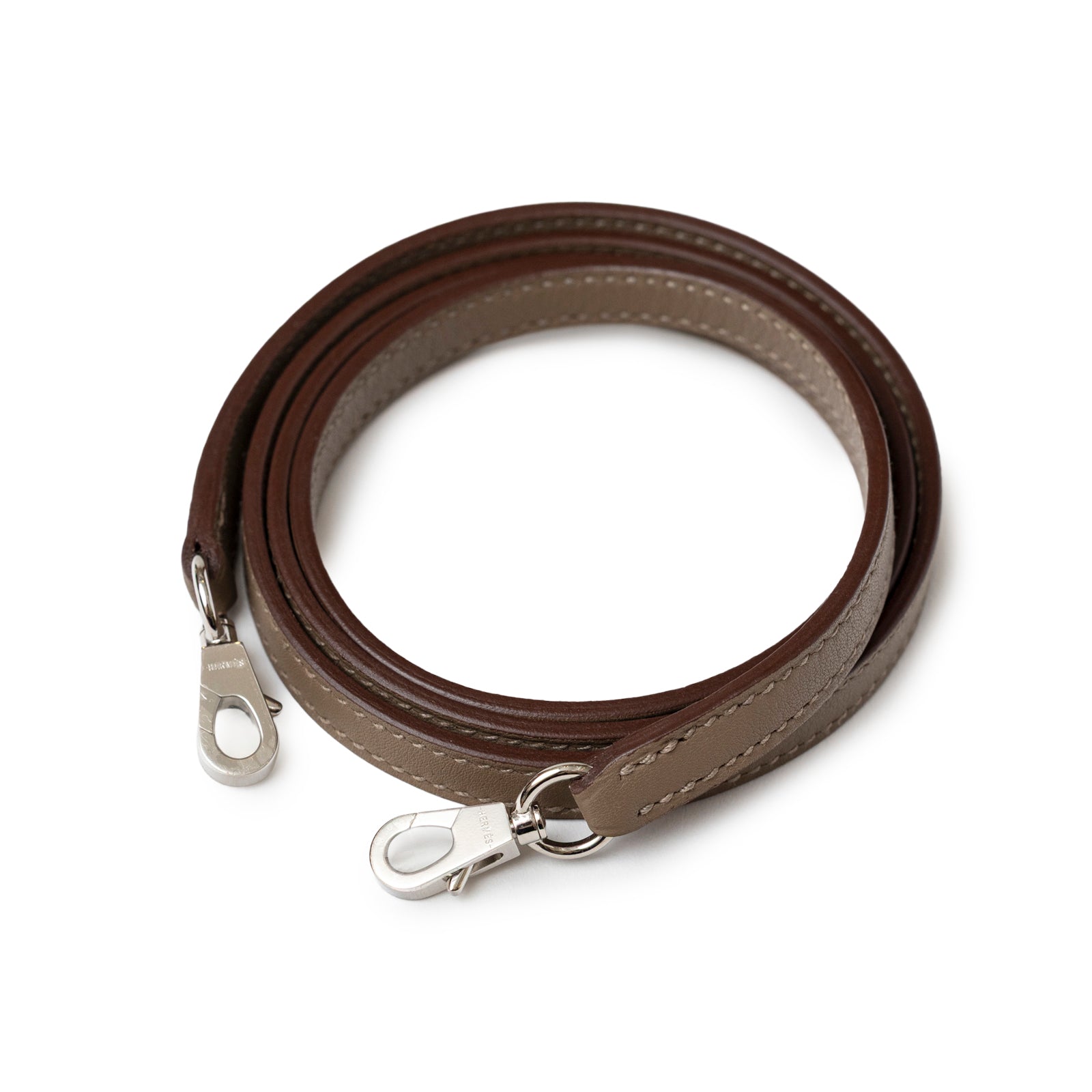 Hermès Teddy Mini Kelly II Gris Caillou Etoupe Grizzly Swift Palladium Hardware
