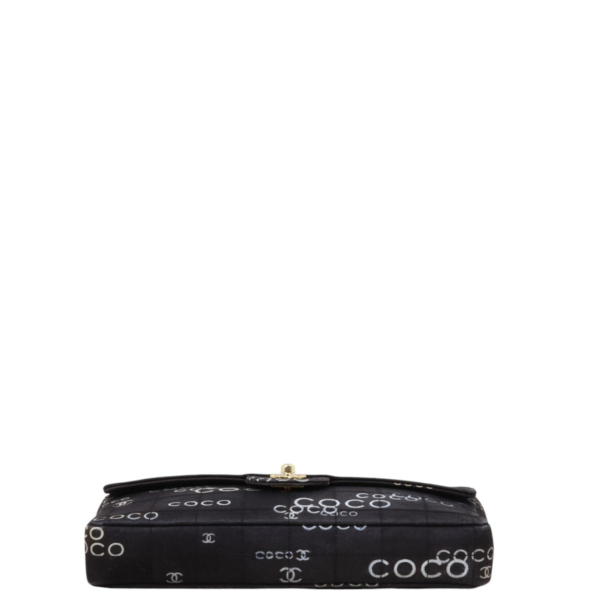Chanel Coco Canvas East-West Chocolate Bar Flap Bag