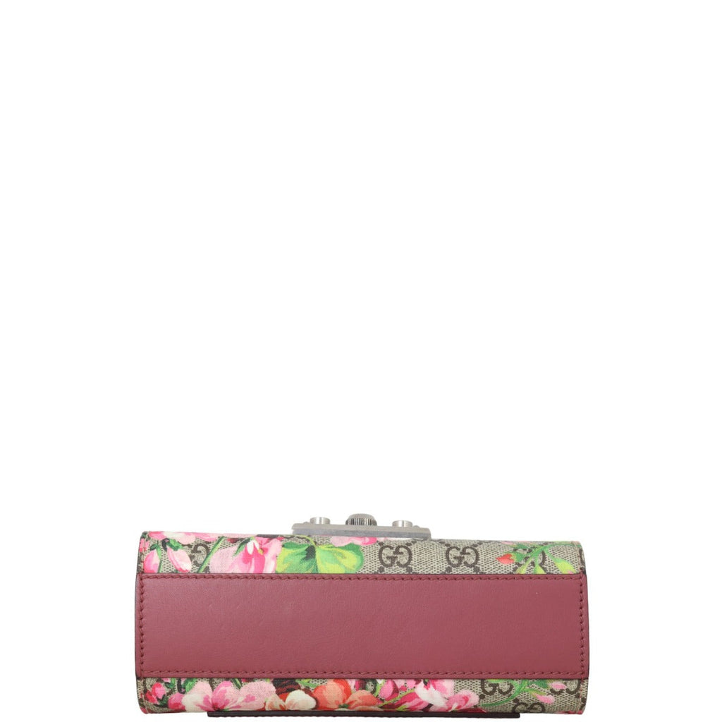 Gucci GG Supreme Blooms Padlock Small Shoulder Bag