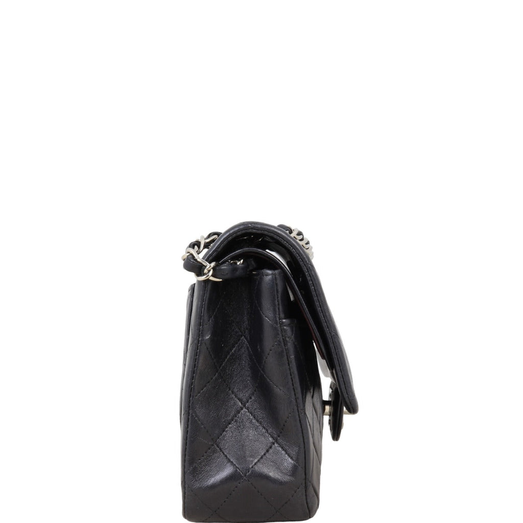 Chanel Classic Double Flap Medium | Black Silver Hardware