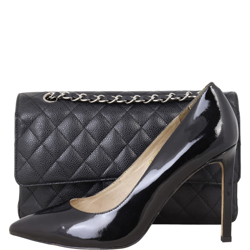 Chanel Classic Double Flap Medium | Black Caviar Silver Hardware
