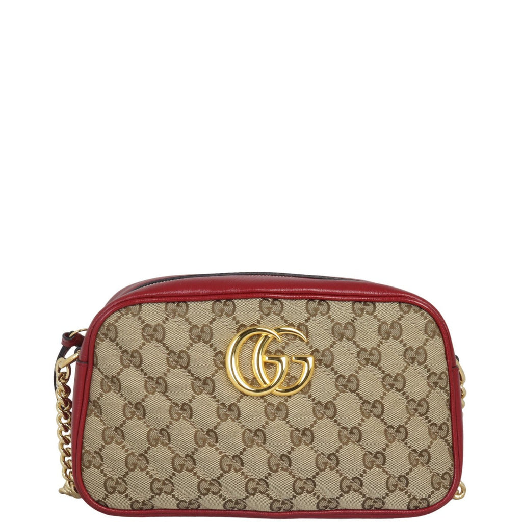 Gucci GG Canvas Marmont Diagonal Small Camera Bag