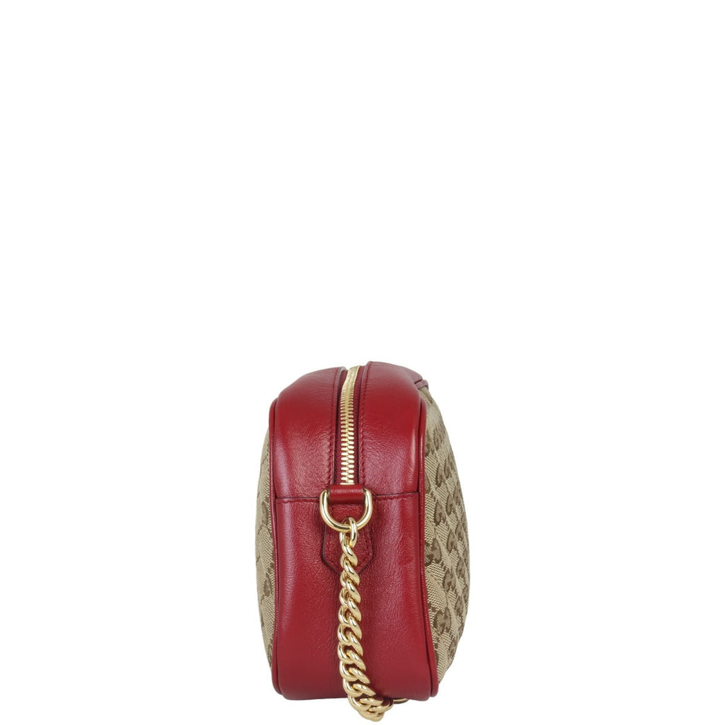 Gucci GG Canvas Marmont Diagonal Small Camera Bag