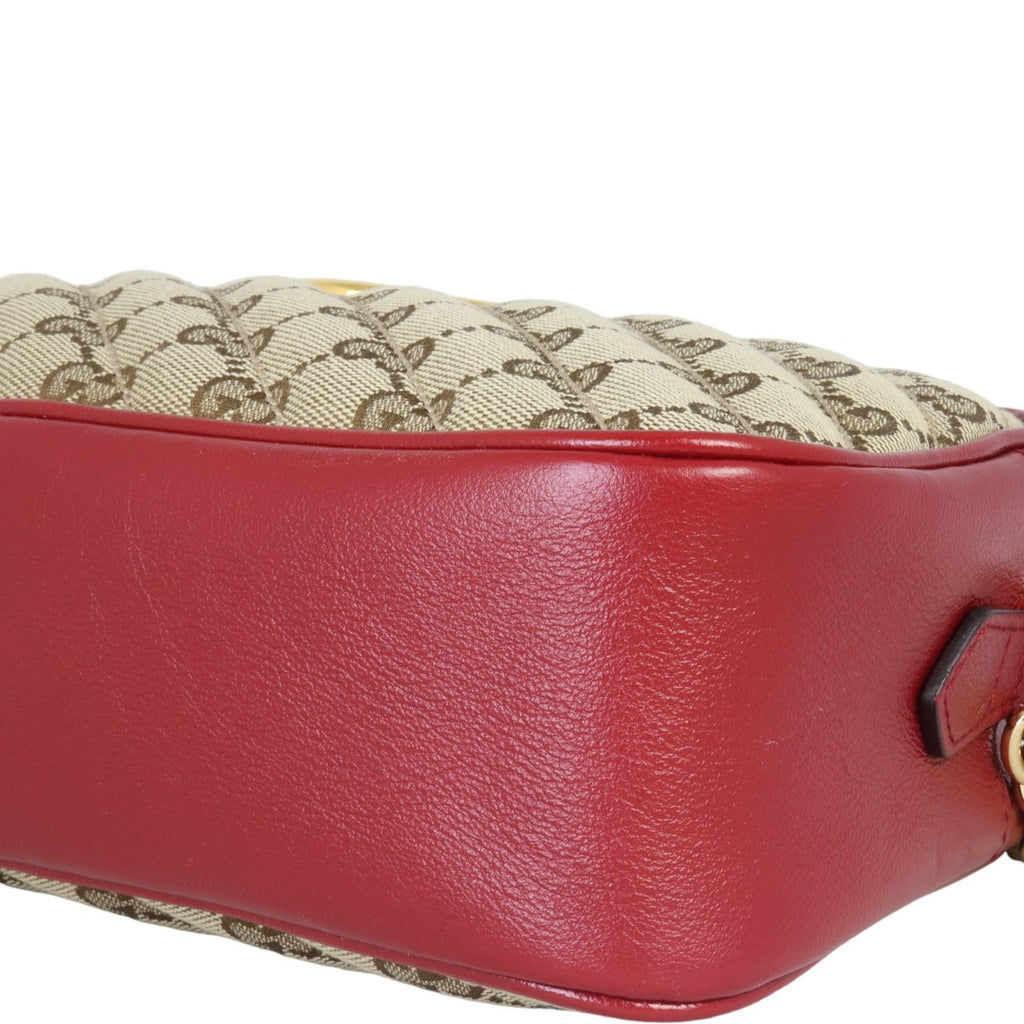 Gucci GG Canvas Marmont Diagonal Small Camera Bag