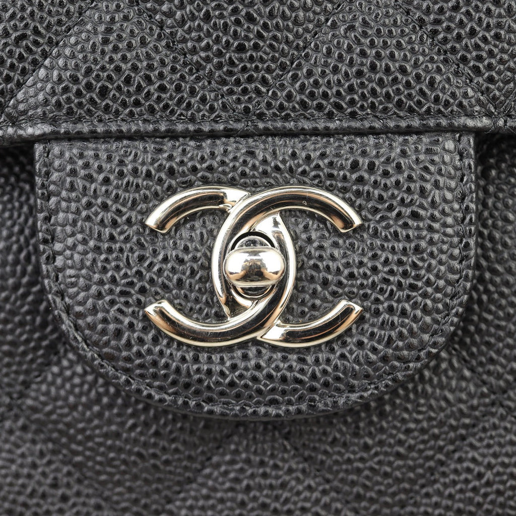 Chanel Classic Double Flap Jumbo | Black Caviar SHW