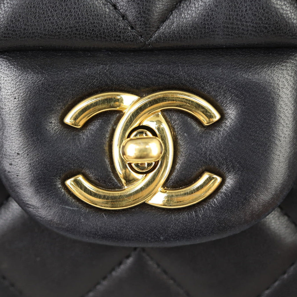 Chanel Classic Single Flap Maxi Lambskin | Black Gold Hardware