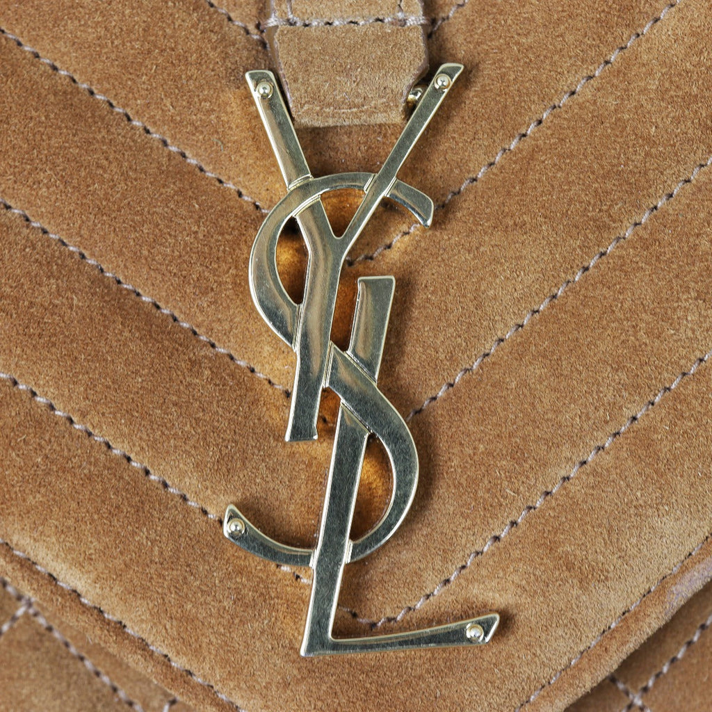 Saint Laurent Monogram Mix Matelasse Envelope Chain Bag Suede Medium