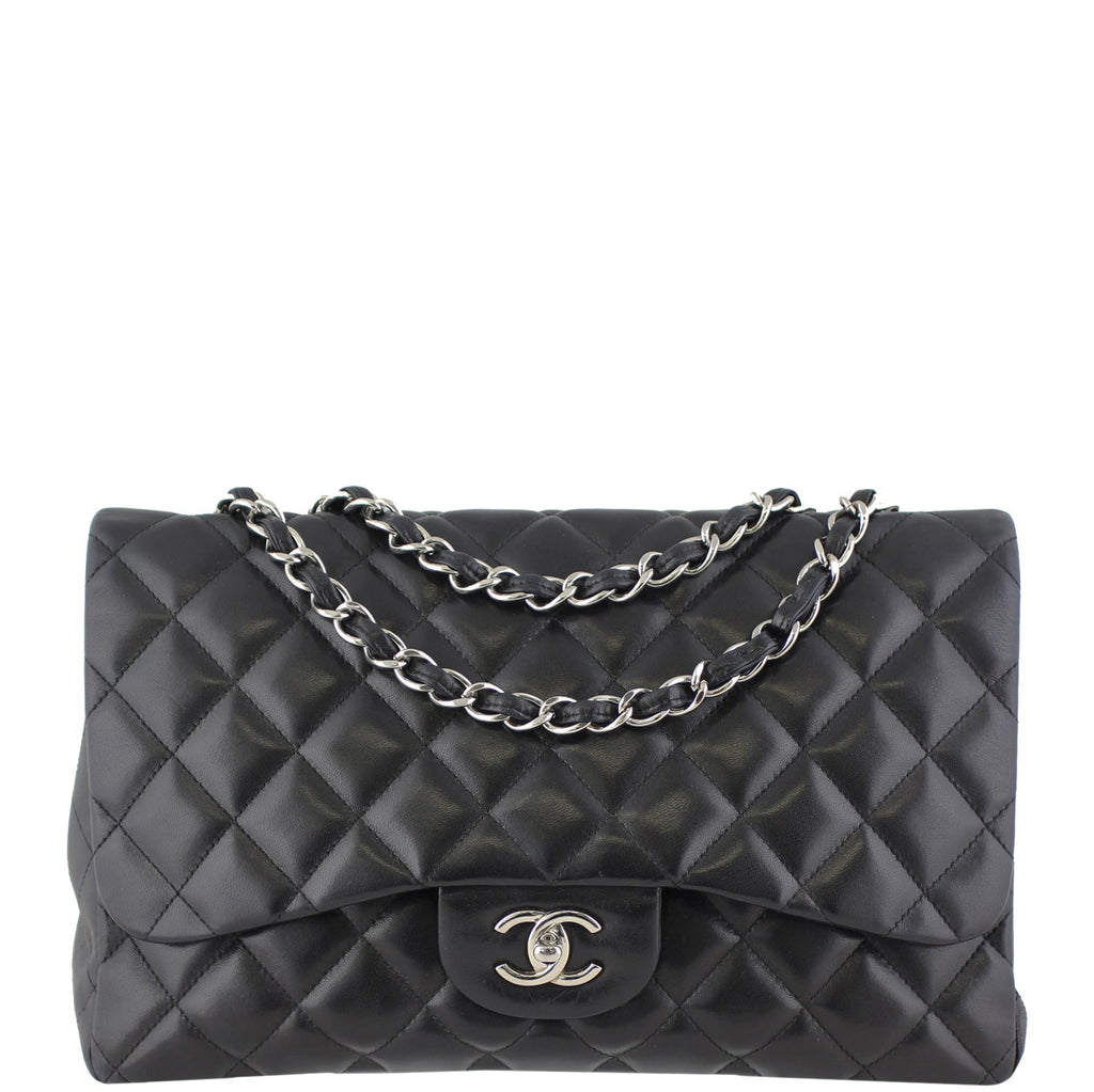 Chanel Classic Single Flap Jumbo | Black Lambskin 13 Series
