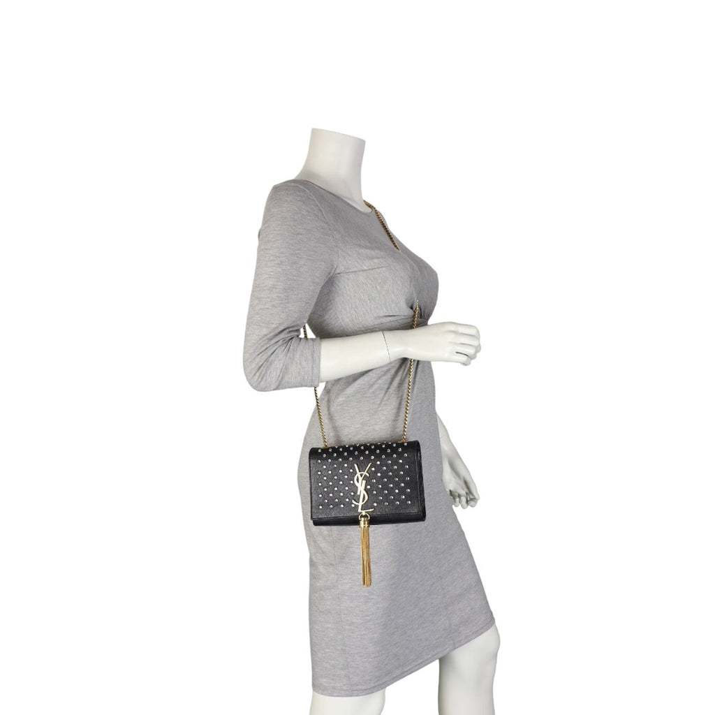 Saint Laurent Kate Tassel Chain Bag Small Studded