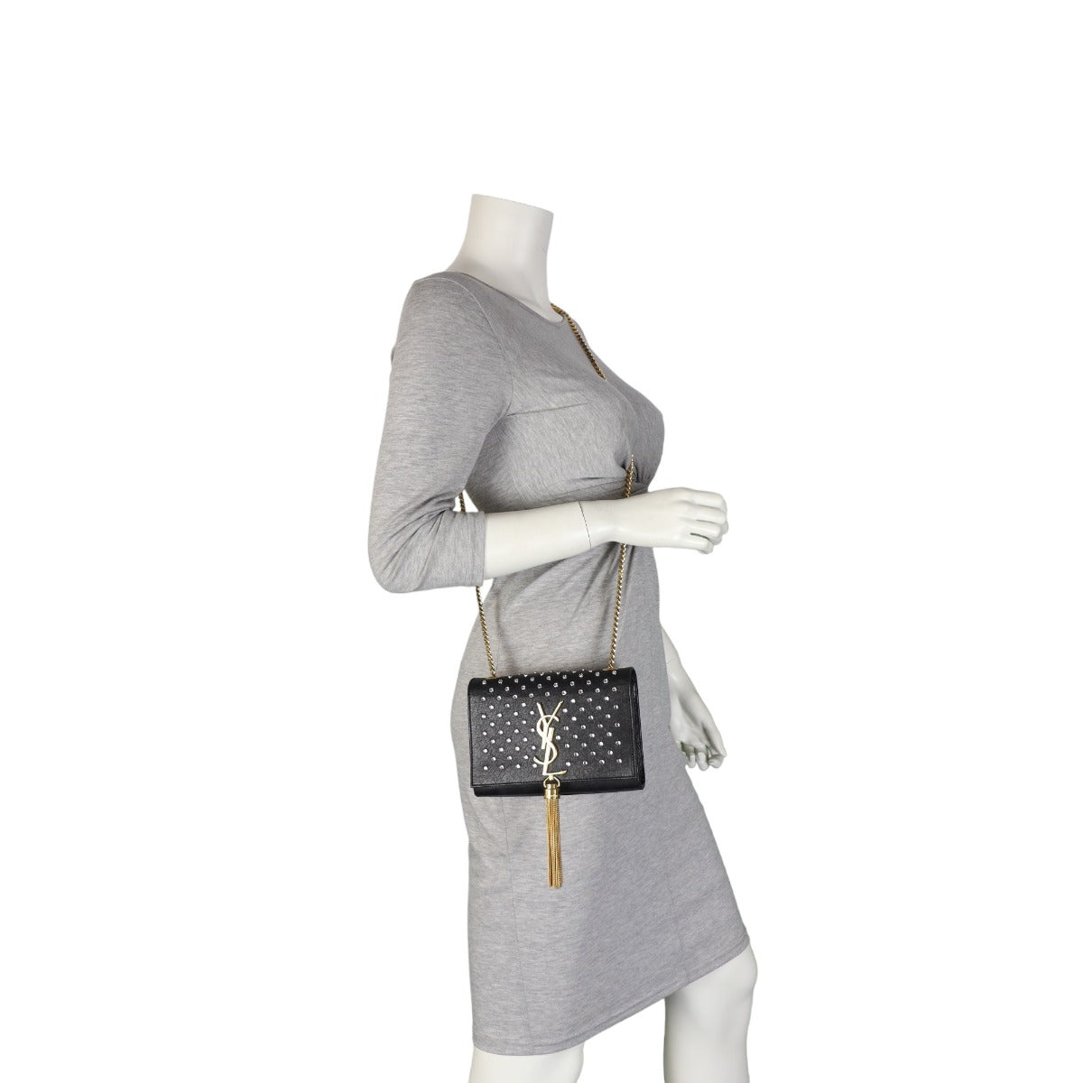 Saint Laurent Kate Tassel Chain Bag Small Studded