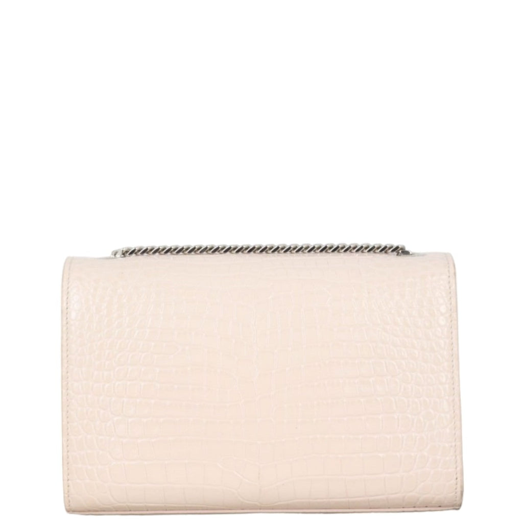 Saint Laurent Kate Tassel Chain Bag Small Croc-Embossed