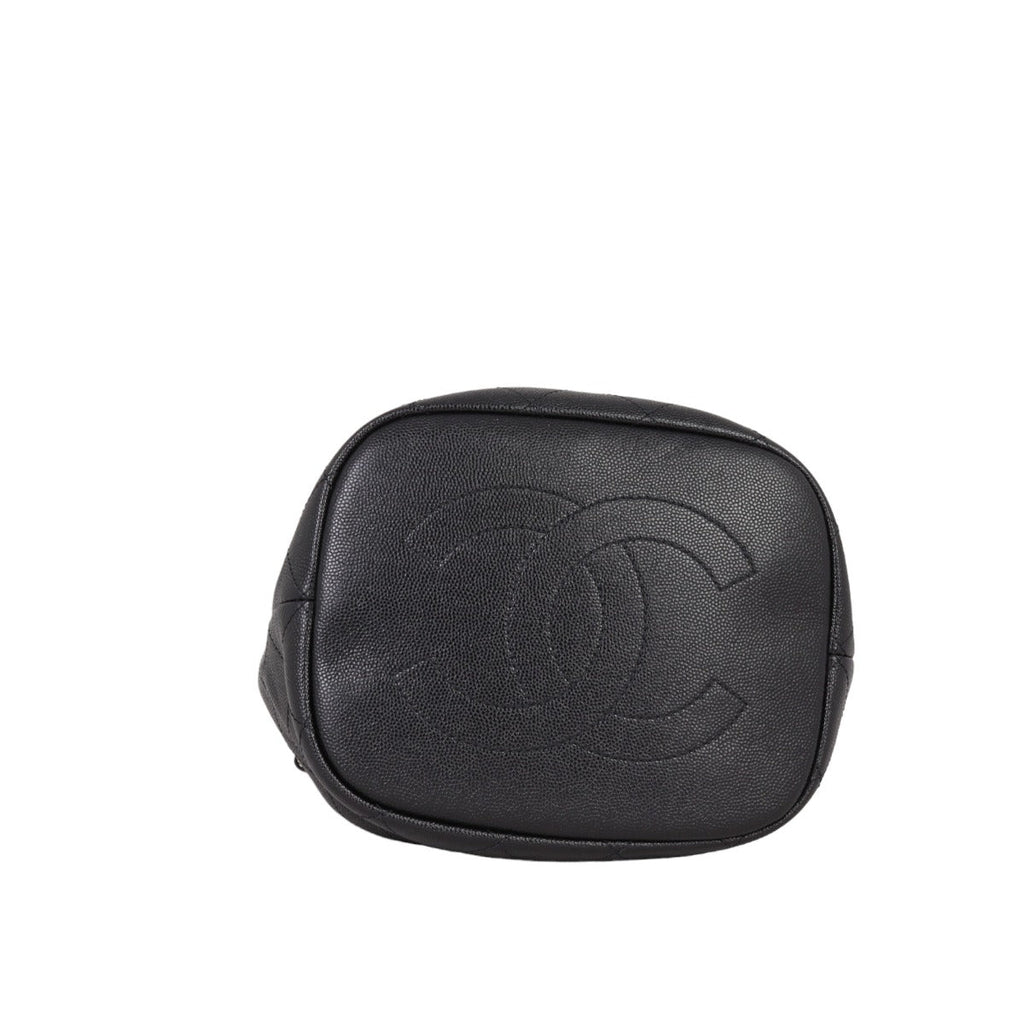 Chanel Quilted CC Drawstring Bucket Bag | Caviar