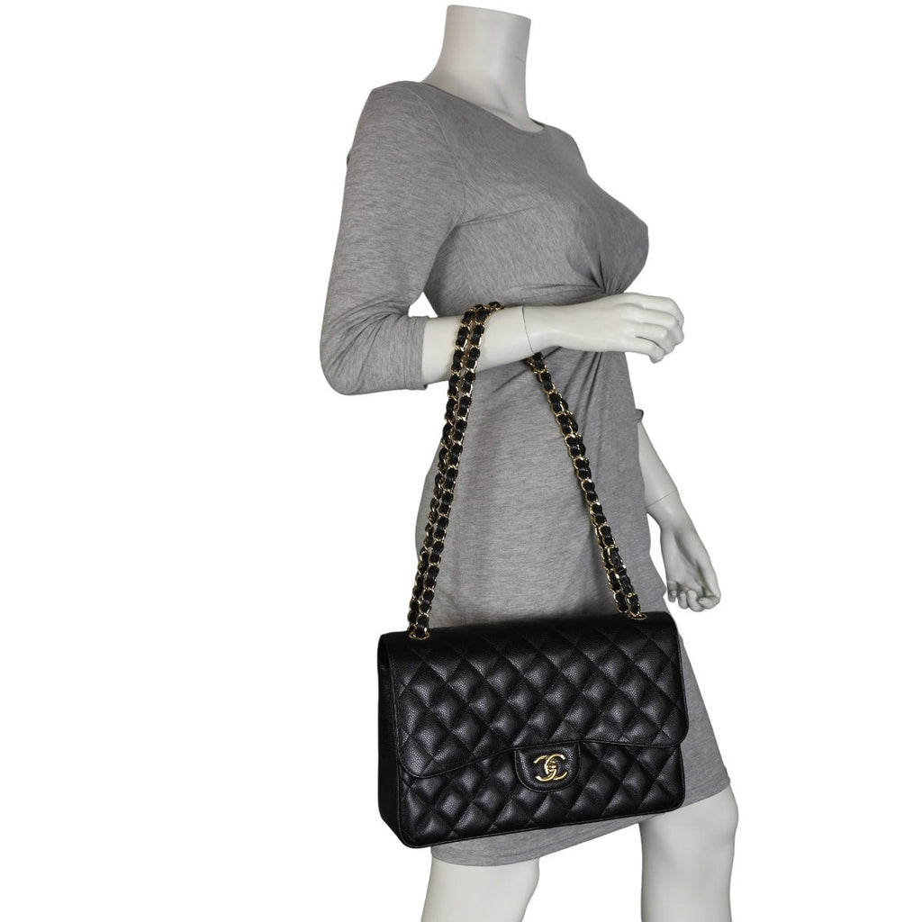 Chanel Classic Double Flap Jumbo | Black GHW