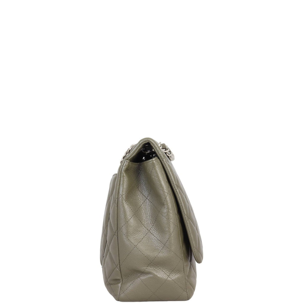 Chanel Classic Single Flap Maxi | Dark Grey Green