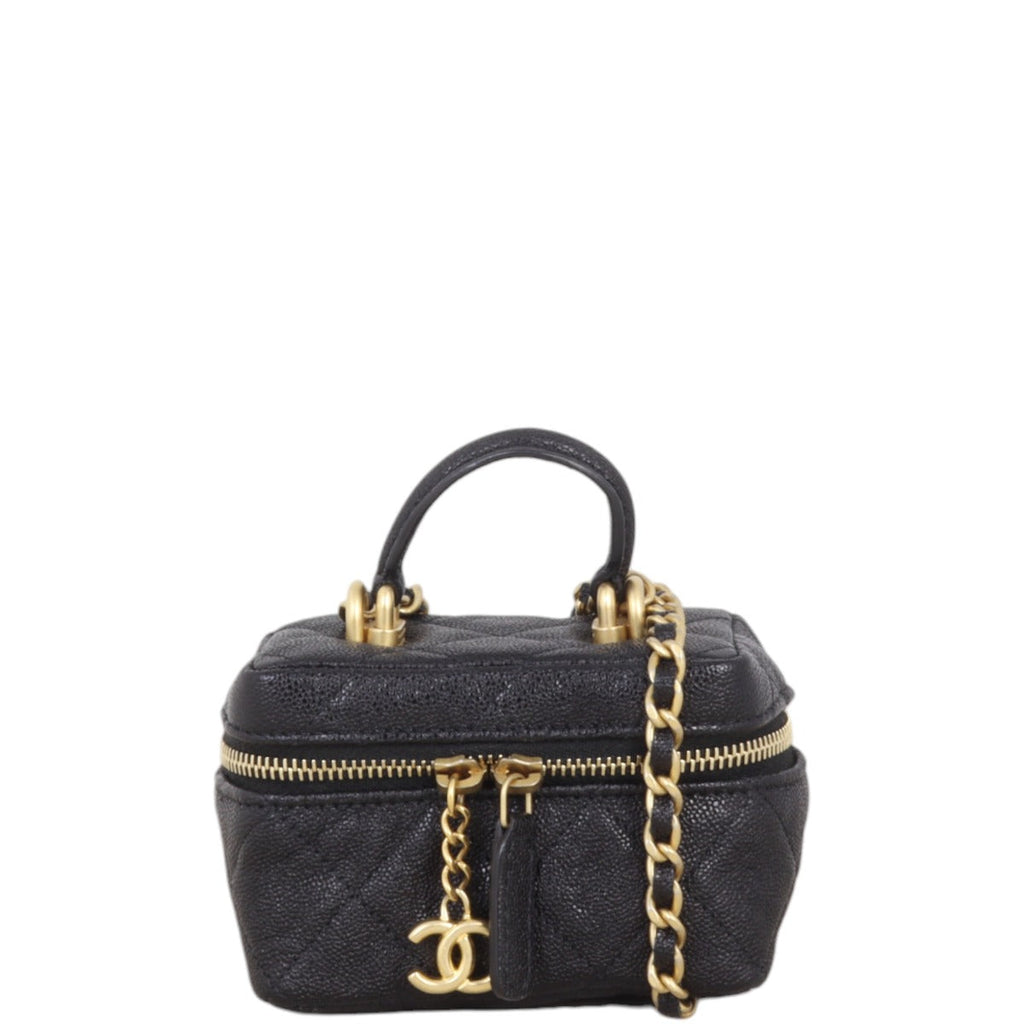 Chanel Top Handle Vanity Case Chain Bag Mini