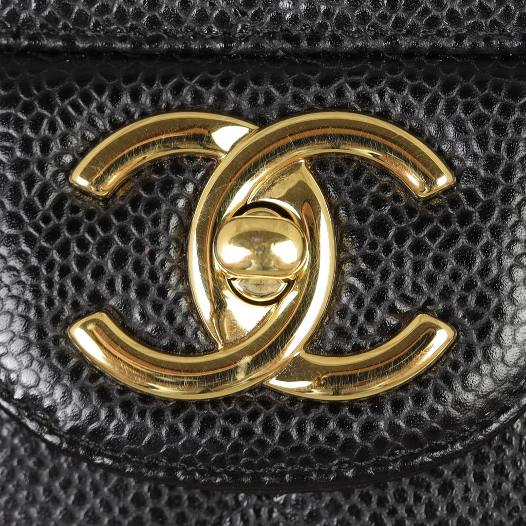Chanel Classic Double Flap Maxi | Black Gold Hardware