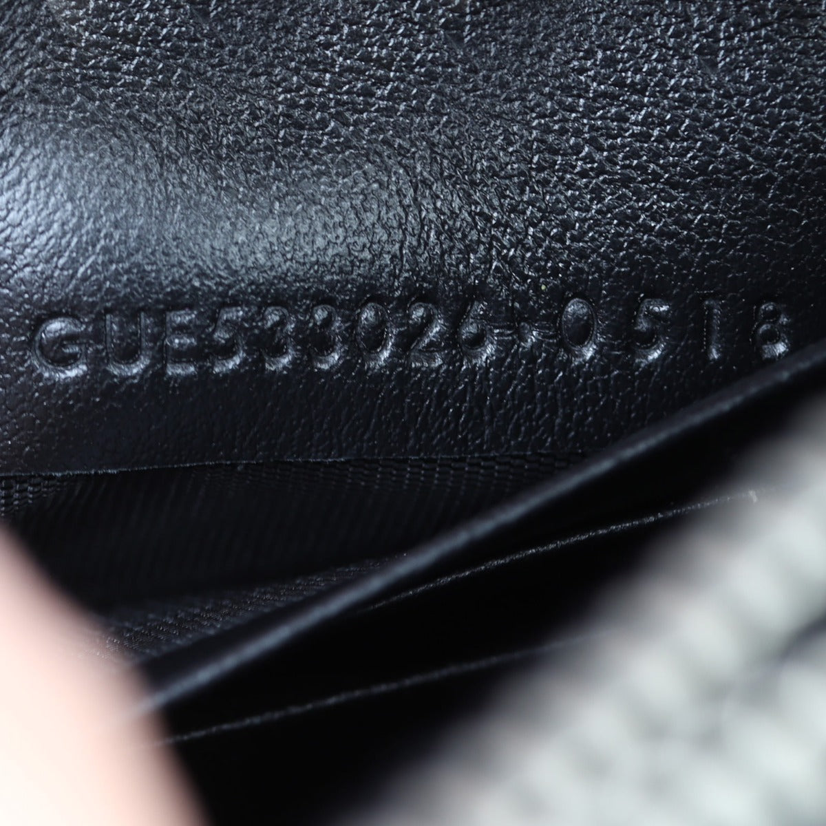 Saint Laurent Sunset Chain Wallet Croc Embossed