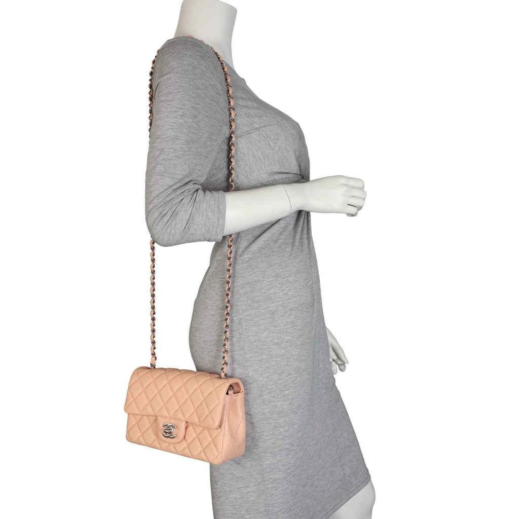 Chanel Classic Flap Mini Rectangular Bag | Peach
