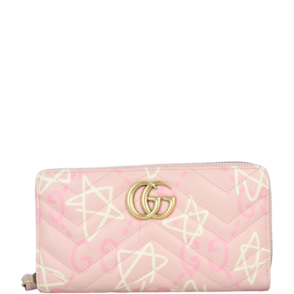 Gucci GG Marmont GucciGhost Zip Around Wallet