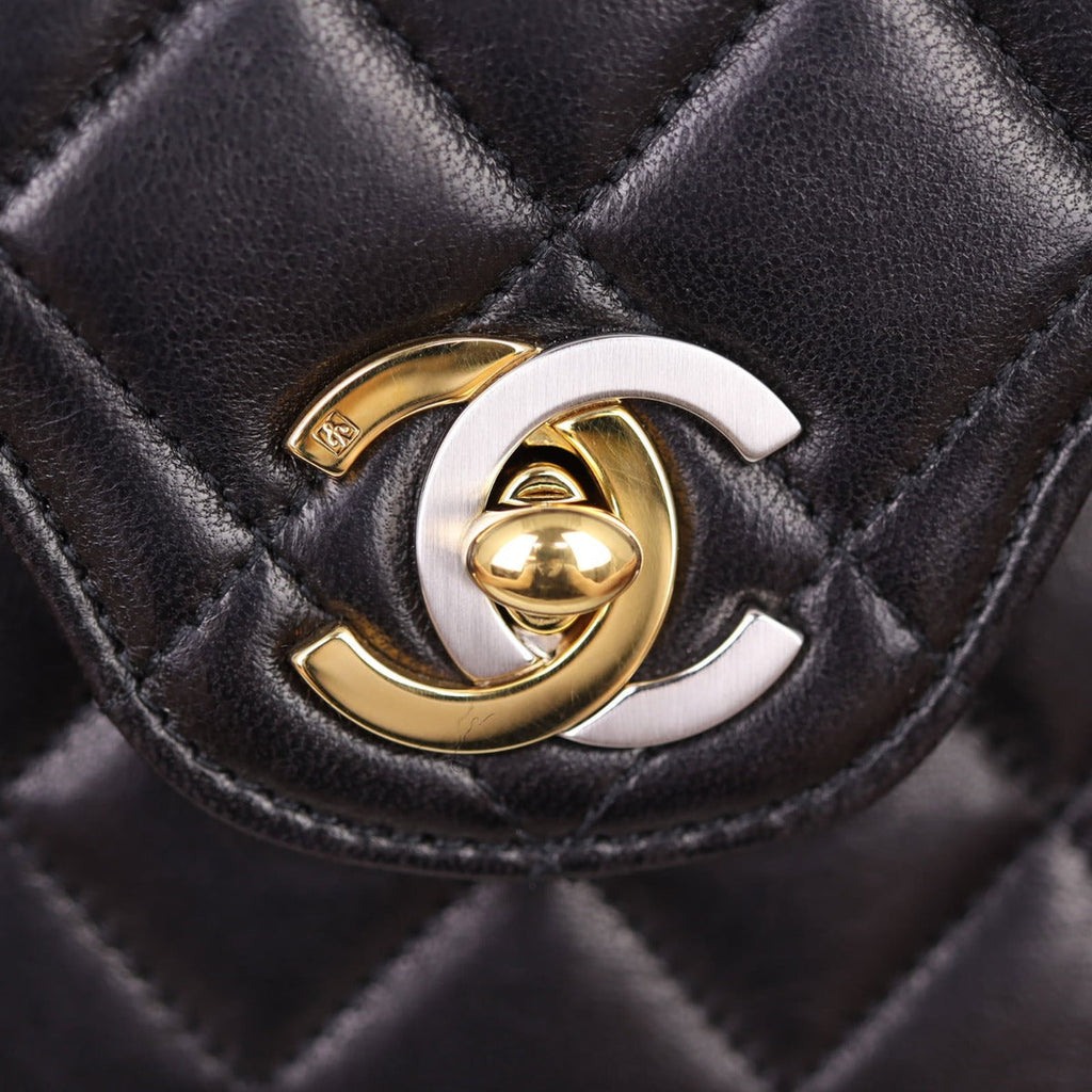 Chanel Two Tone CC Double Flap Medium