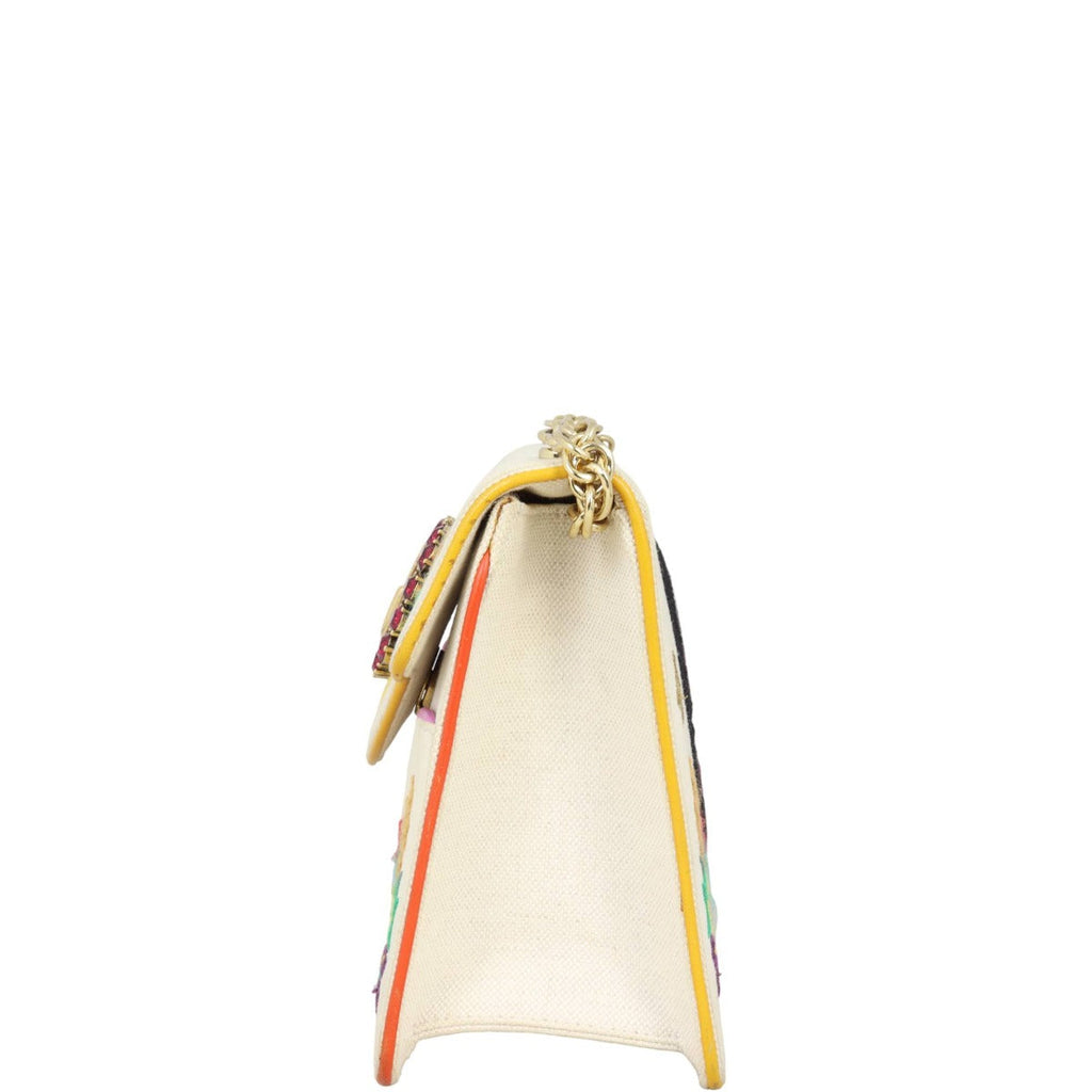 Gucci Linea Ricami Floral Cat Embroidered Shoulder Bag