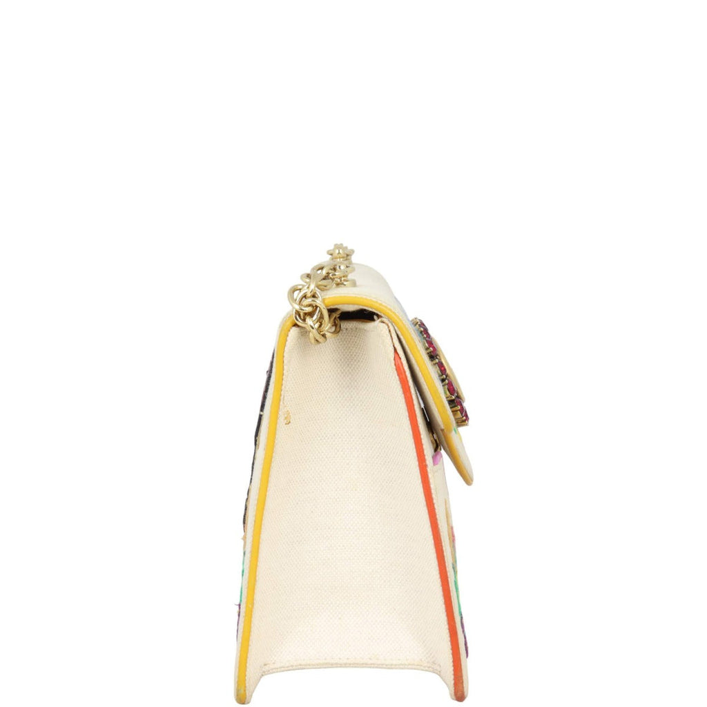Gucci Linea Ricami Floral Cat Embroidered Shoulder Bag