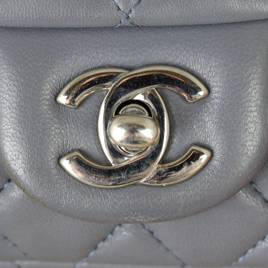 Chanel Classic Flap Mini Rectangular Bag | Grey