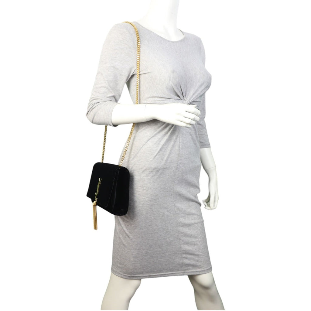 Saint Laurent Kate Tassel Chain Bag Medium Suede